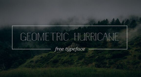 Geometric hurricane - Free font